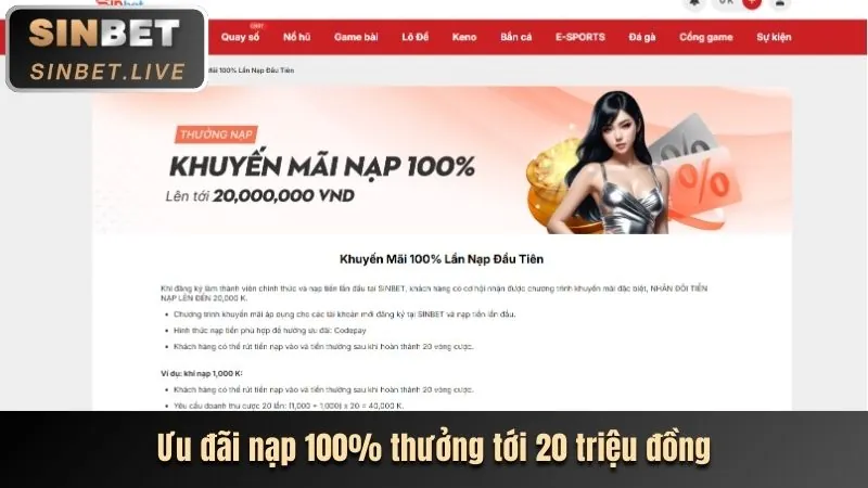 Bước 2 nạp tiền để chơi lô đề trực tuyến
